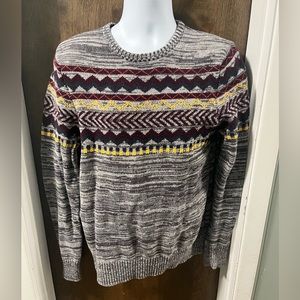 Urban Pipeline Gray Geometric Crew Neck Sweater Men's Large - NICE